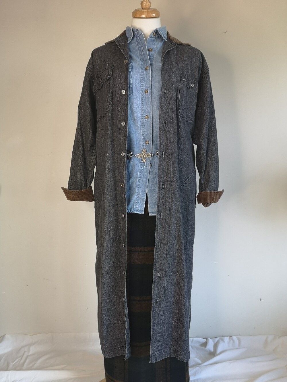 90s Ralph Lauren Duster Jacket - Picture 2 of 9